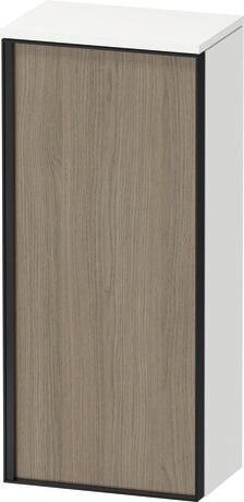 Semi-tall cabinet, VT1355R3518601G Hinge position: Right, Front: Oak terra Matt, Decor, Corpus: White Matt, Decor, Handle Graphite Aluminium
