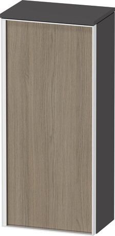 Semi-tall cabinet, VT1355R3549701W Hinge position: Right, Front: Oak terra Matt, Decor, Corpus: Graphite Matt, Decor, Handle White aluminum