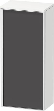 Semi-tall cabinet, VT1355R4918601W Hinge position: Right, Front: Graphite Matt, Decor, Corpus: White Matt, Decor, Handle White aluminum