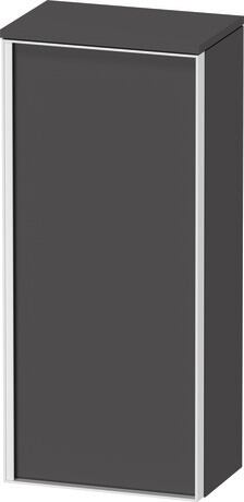 Semi-tall cabinet, VT1355R4949601W Hinge position: Right, Graphite Matt, Decor, Handle White aluminum
