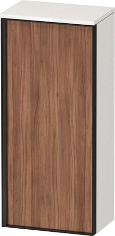 Semi-tall cabinet, VT1355R7922701G Hinge position: Right, Front: Walnut Matt, Decor, Corpus: White High Gloss, Decor, Handle Graphite Aluminium