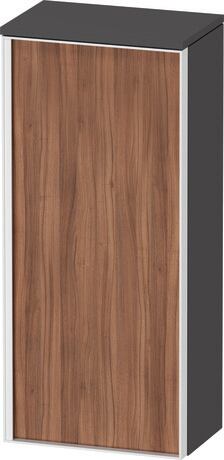 Semi-tall cabinet, VT1355R7949701W Hinge position: Right, Front: Walnut Matt, Decor, Corpus: Graphite Matt, Decor, Handle White aluminum