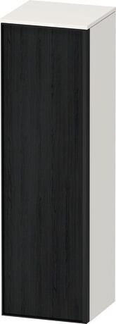 Semi-tall cabinet, VT1356L1622601G Hinge position: Left, Front: Black oak Matt, Decor, Corpus: White High Gloss, Decor, Handle Graphite Aluminium