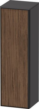 Semi-tall cabinet, VT1356L2149701G Hinge position: Left, Front: Walnut dark Matt, Decor, Corpus: Graphite Matt, Decor, Handle Graphite Aluminium