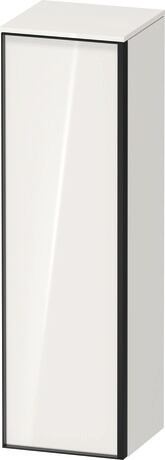 Semi-tall cabinet, VT1356L2222701G Hinge position: Left, White High Gloss, Decor, Handle Graphite Aluminium