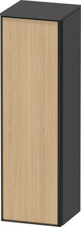 Semi-tall cabinet, VT1356L3049701G Hinge position: Left, Front: Natural oak Matt, Decor, Corpus: Graphite Matt, Decor, Handle Graphite Aluminium