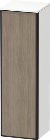 Semi-tall cabinet, VT1356L3518601G Hinge position: Left, Front: Oak terra Matt, Decor, Corpus: White Matt, Decor, Handle Graphite Aluminium