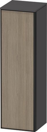 Semi-tall cabinet, VT1356L3549601G Hinge position: Left, Front: Oak terra Matt, Decor, Corpus: Graphite Matt, Decor, Handle Graphite Aluminium