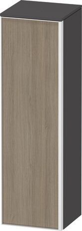 Semi-tall cabinet, VT1356L3549601W Hinge position: Left, Front: Oak terra Matt, Decor, Corpus: Graphite Matt, Decor, Handle White aluminum