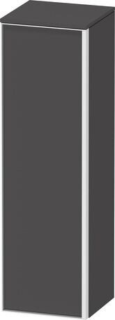 Semi-tall cabinet, VT1356L4949601W Hinge position: Left, Graphite Matt, Decor, Handle White aluminum