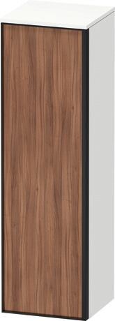 Semi-tall cabinet, VT1356L7918701G Hinge position: Left, Front: Walnut Matt, Decor, Corpus: White Matt, Decor, Handle Graphite Aluminium