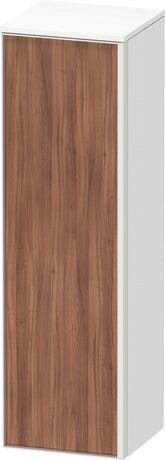 Semi-tall cabinet, VT1356L7918701W Hinge position: Left, Front: Walnut Matt, Decor, Corpus: White Matt, Decor, Handle White aluminum