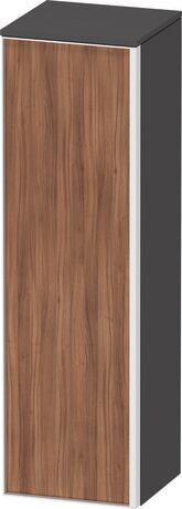 Semi-tall cabinet, VT1356L7949701W Hinge position: Left, Front: Walnut Matt, Decor, Corpus: Graphite Matt, Decor, Handle White aluminum