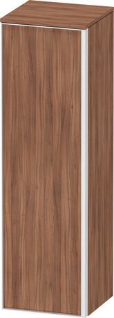 Semi-tall cabinet, VT1356L7979701W Hinge position: Left, Walnut Matt, Decor, Handle White aluminum