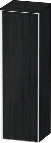Semi-tall cabinet, VT1356R1616701W Hinge position: Right, Black oak Matt, Decor, Handle White aluminum