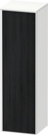 Semi-tall cabinet, VT1356R1618701W Hinge position: Right, Front: Black oak Matt, Decor, Corpus: White Matt, Decor, Handle White aluminum