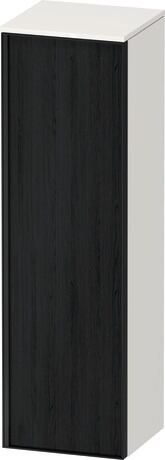Semi-tall cabinet, VT1356R1622601G Hinge position: Right, Front: Black oak Matt, Decor, Corpus: White High Gloss, Decor, Handle Graphite Aluminium