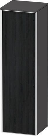 Semi-tall cabinet, VT1356R1649601W Hinge position: Right, Front: Black oak Matt, Decor, Corpus: Graphite Matt, Decor, Handle White aluminum