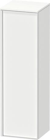 Semi-tall cabinet, VT1356R1818701W Hinge position: Right, White Matt, Decor, Handle White aluminum