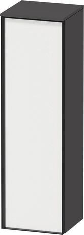 Semi-tall cabinet, VT1356R1849601G Hinge position: Right, Front: White Matt, Decor, Corpus: Graphite Matt, Decor, Handle Graphite Aluminium