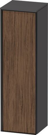Semi-tall cabinet, VT1356R2149601G Hinge position: Right, Front: Walnut dark Matt, Decor, Corpus: Graphite Matt, Decor, Handle Graphite Aluminium