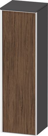 Semi-tall cabinet, VT1356R2149601W Hinge position: Right, Front: Walnut dark Matt, Decor, Corpus: Graphite Matt, Decor, Handle White aluminum