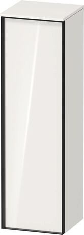 Semi-tall cabinet, VT1356R2222701G Hinge position: Right, White High Gloss, Decor, Handle Graphite Aluminium