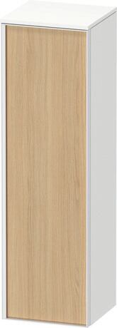 Semi-tall cabinet, VT1356R3018701W Hinge position: Right, Front: Natural oak Matt, Decor, Corpus: White Matt, Decor, Handle White aluminum