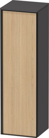 Semi-tall cabinet, VT1356R3049701G Hinge position: Right, Front: Natural oak Matt, Decor, Corpus: Graphite Matt, Decor, Handle Graphite Aluminium