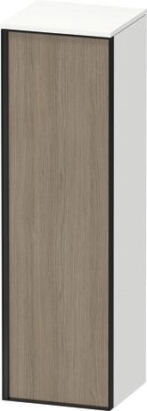 Semi-tall cabinet, VT1356R3518701G Hinge position: Right, Front: Oak terra Matt, Decor, Corpus: White Matt, Decor, Handle Graphite Aluminium