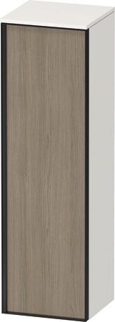 Semi-tall cabinet, VT1356R3522601G Hinge position: Right, Front: Oak terra Matt, Decor, Corpus: White High Gloss, Decor, Handle Graphite Aluminium