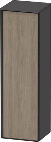Semi-tall cabinet, VT1356R3549701G Hinge position: Right, Front: Oak terra Matt, Decor, Corpus: Graphite Matt, Decor, Handle Graphite Aluminium