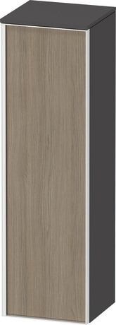 Semi-tall cabinet, VT1356R3549701W Hinge position: Right, Front: Oak terra Matt, Decor, Corpus: Graphite Matt, Decor, Handle White aluminum