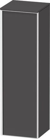 Semi-tall cabinet, VT1356R4949701W Hinge position: Right, Graphite Matt, Decor, Handle White aluminum