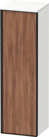 Semi-tall cabinet, VT1356R7918701G Hinge position: Right, Front: Walnut Matt, Decor, Corpus: White Matt, Decor, Handle Graphite Aluminium