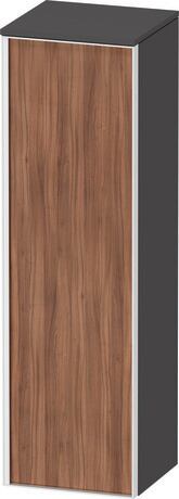 Semi-tall cabinet, VT1356R7949601W Hinge position: Right, Front: Walnut Matt, Decor, Corpus: Graphite Matt, Decor, Handle White aluminum