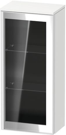 Semi-tall cabinet, VT1357R1818601W Hinge position: Right, Front: Parsol grey, Corpus: White Matt, Decor, Handle White aluminum