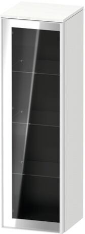 Semi-tall cabinet, VT1358L1818701W Hinge position: Left, Front: Parsol grey, Corpus: White Matt, Decor, Handle White aluminum