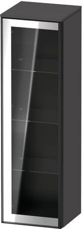 Semi-tall cabinet, VT1358L4949701G Hinge position: Left, Front: Parsol grey, Corpus: Graphite Matt, Decor, Handle Graphite Aluminium