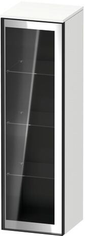 Semi-tall cabinet, VT1358R1818701G Hinge position: Right, Front: Parsol grey, Corpus: White Matt, Decor, Handle Graphite Aluminium