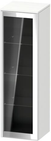 Semi-tall cabinet, VT1358R1818701W Hinge position: Right, Front: Parsol grey, Corpus: White Matt, Decor, Handle White aluminum