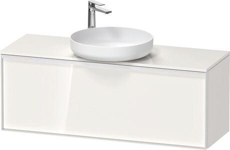 Console vanity unit wall-mounted, VT478202222000W White High Gloss, Decor, Handle White
