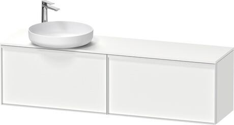 Console vanity unit wall-mounted, VT4783L1818000W White Matt, Decor, Handle White
