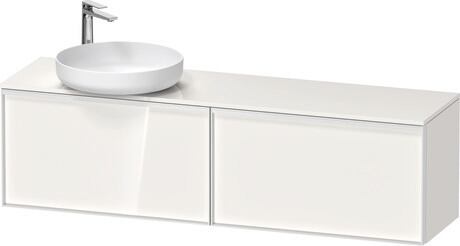 Console vanity unit wall-mounted, VT4783L2222000W White High Gloss, Decor, Handle White