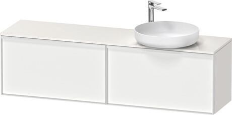Console vanity unit wall-mounted, VT4783R1822000W Front: White Matt, Decor, Corpus: White High Gloss, Decor, Console: White High Gloss, Decor, Handle White