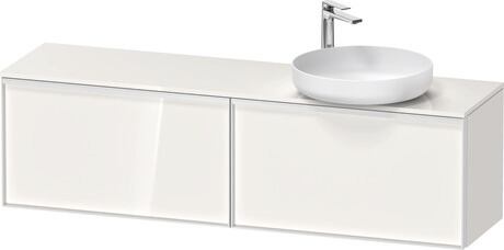 Console vanity unit wall-mounted, VT4783R2222000W White High Gloss, Decor, Handle White