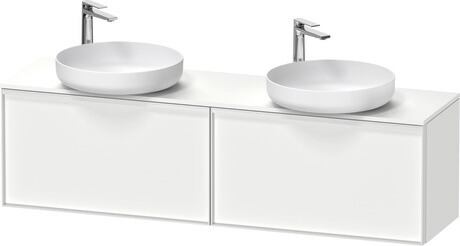 Console vanity unit wall-mounted, VT4784B1818000W White Matt, Decor, Handle White