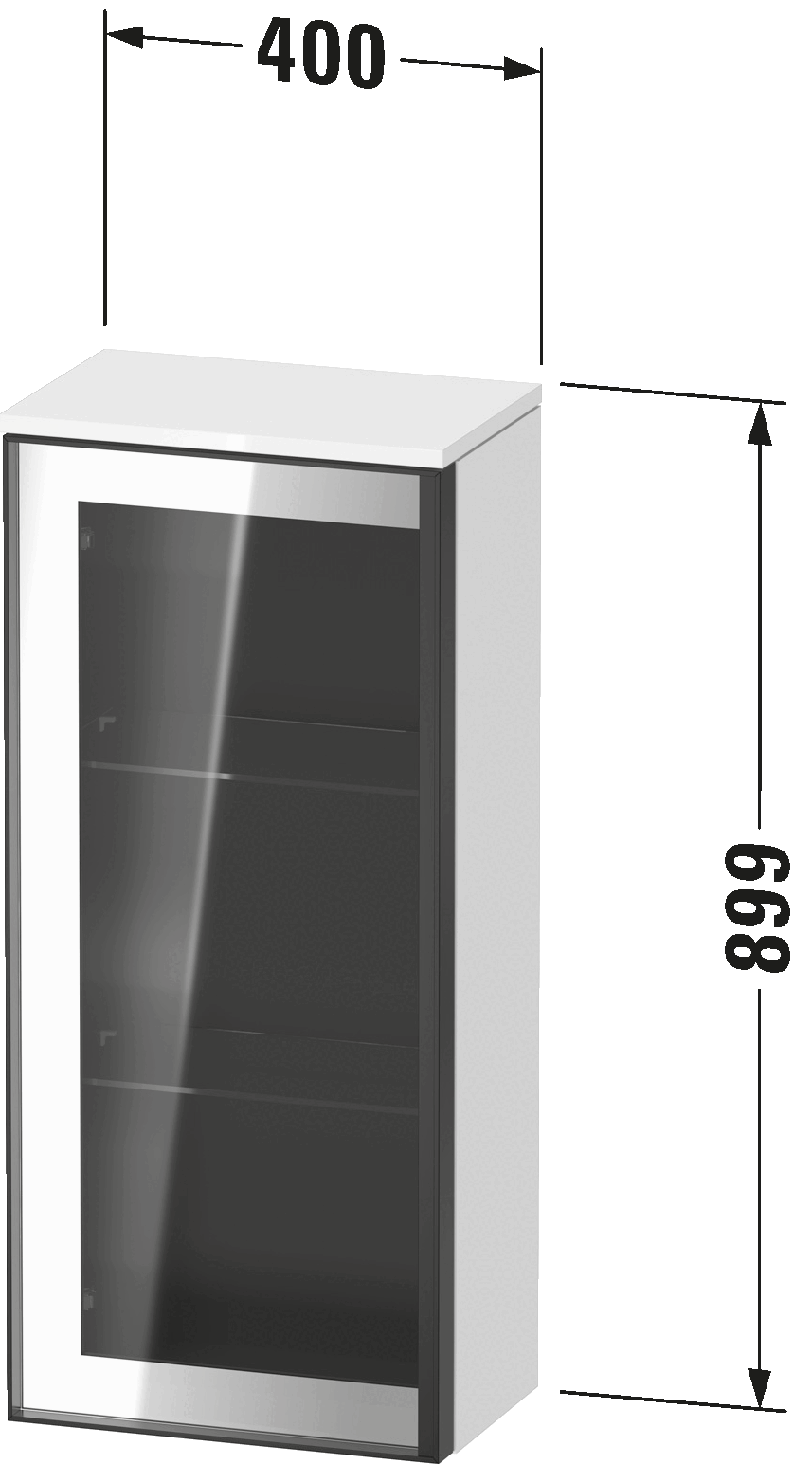 Semi-tall cabinet, VT1357 L/R