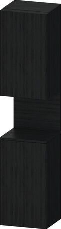 Tall cabinet, QA1346R16166010 Hinge position: Right, Black oak Matt, Decor, Niche lighting Integrated
