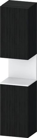 Tall cabinet, QA1346L18167010 Hinge position: Left, Black oak Matt, Decor, Niche lighting Integrated